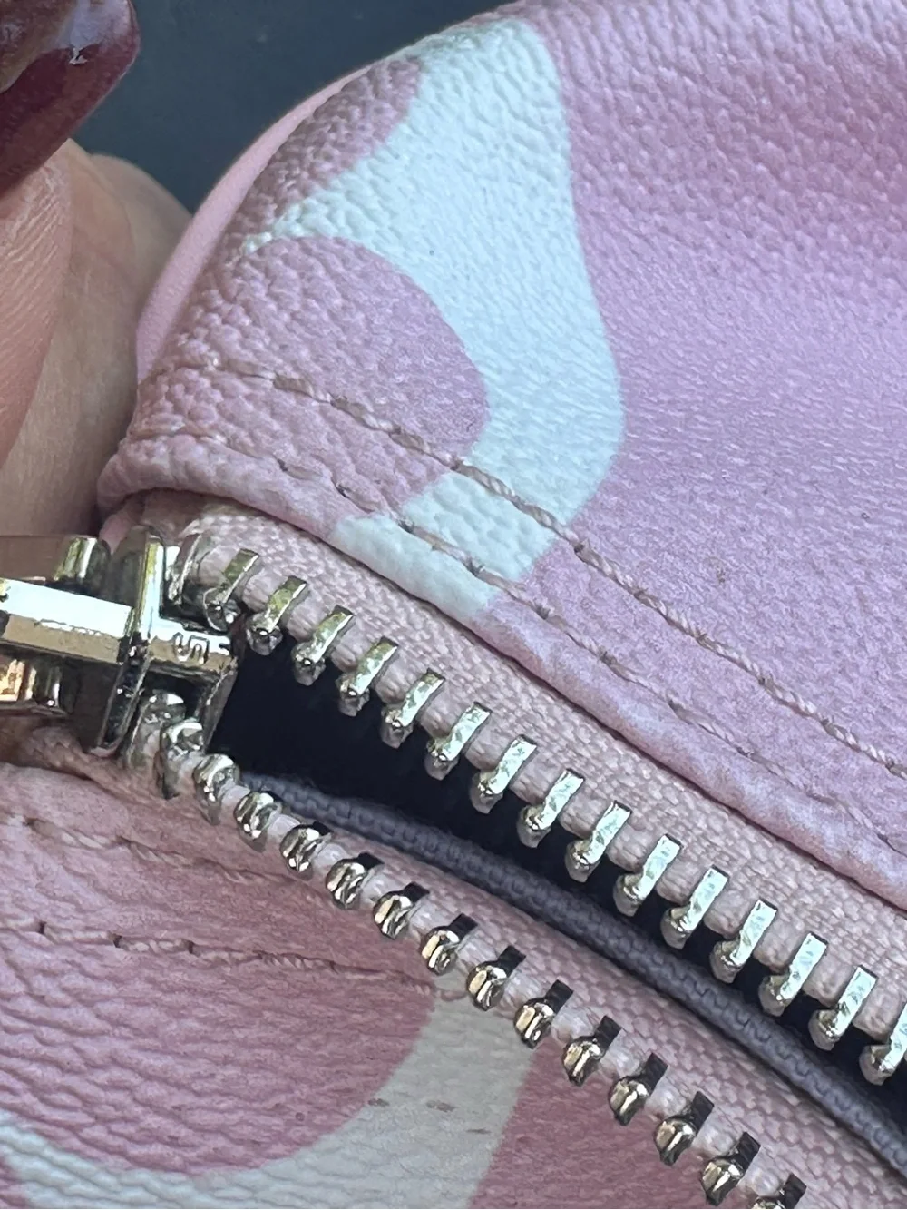 Pink Multi-Color Gradient Monogram Satchel - Picture 5 of 7
